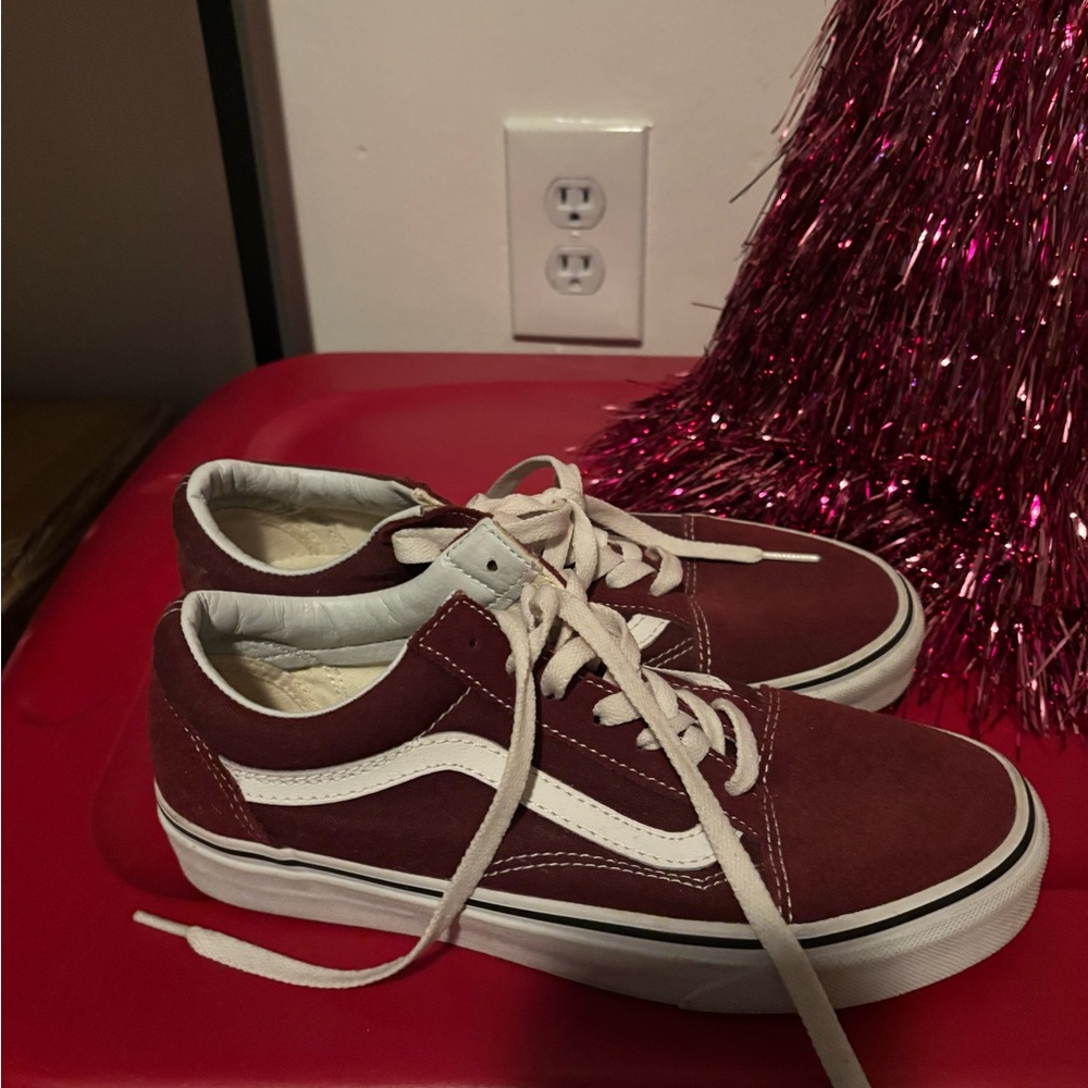 Burgundy vans